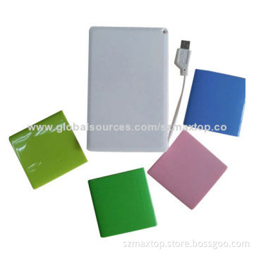 1,500mAh colorful design power bank with dual USB port